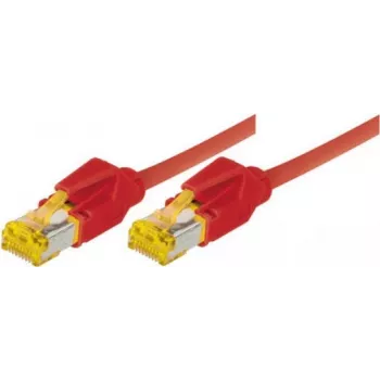 Tecline Premium - komutācijas kabelis - RJ-45 (V) uz RJ-45 (V) - 50 cm - SFTP, PiMF -Cat.7 neapstrādāts kabelis (kabelis) / CAT 6a (pieslēgvietas) - ekranēts, bez halogēna, bez aizķeršanās - sarkans (70700R)