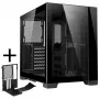 Lian Li O11 Dynamic Mini + Mini Riser Card - PCIe 4.0, melns