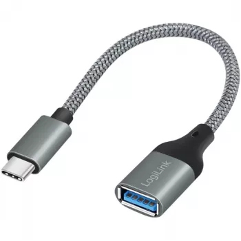 LogiLink USB 3.2 Gen1 Type-C adapteris C/M uz USB-A/S OTG alumīnija 0,15 m