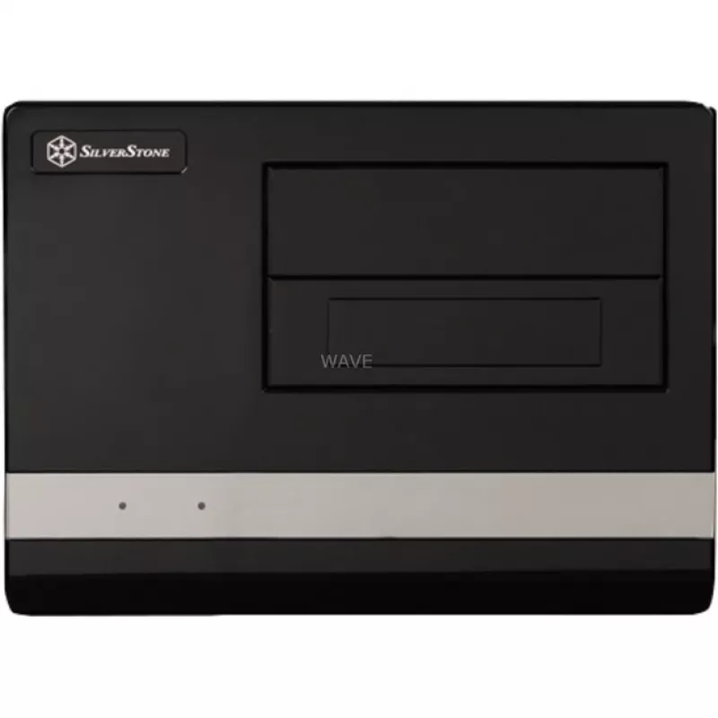 PC Case SILVERSTONE SG02-F Small Form Factor SFF Micro ATX, 2x3.5 inch bays, USB 3.0, Melns