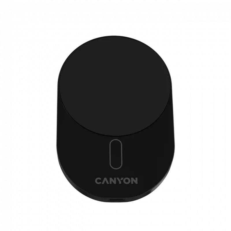 Bezvadu automašīnas lādētājs CANYON OnGrip 105 15 W Qi2 bezvadu, melns