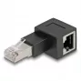Delock - tīkla adapteris - RJ-45 (vīrišķais) ar labo leņķi uz RJ-45 (sieviešu) - CAT 6a