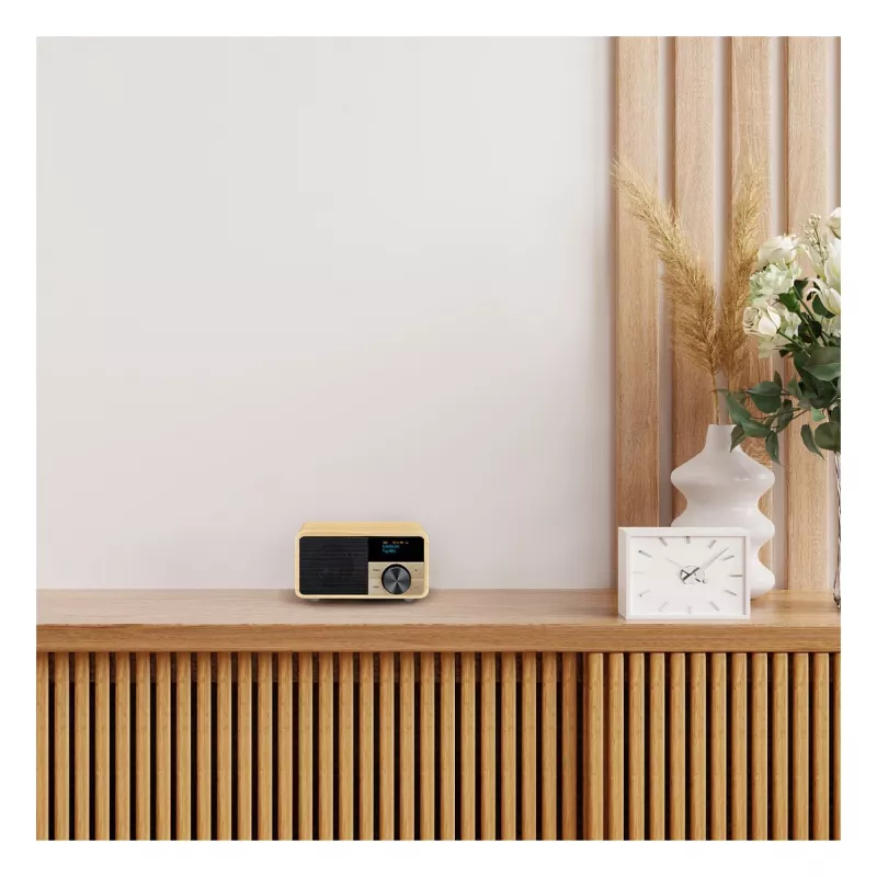 Galda radio Sangean DDR-7 Natural Wood FM AM Bluetooth, koka korpuss, FM/AM uztvērējs, Bluetooth audio