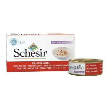 SCHESIR Vistas filejas ar pīli buljonā - mitrā kaķu barība - 6x50g