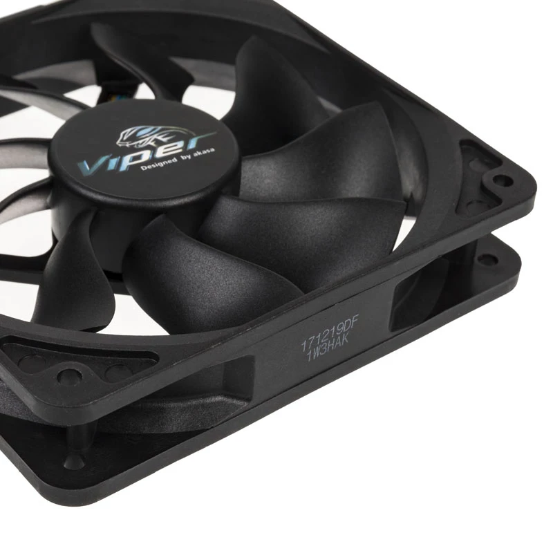 AKASA Viper 120mm korpusa ventilators - melns