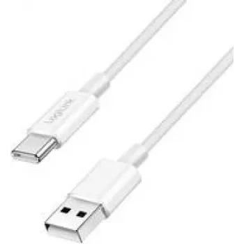 LogiLink USB-C® kabelis USB 2.0 USB-A spraudnis, USB-C® spraudnis 1 m balts CU0321 (CU0321)
