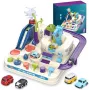Rotaļu sacīkšu trases komplekts Extralink TOYS — viedās automašīnas spēļu komplekts, modulāras trases detaļas, ar baterijām darbināmi transportlīdzekļi