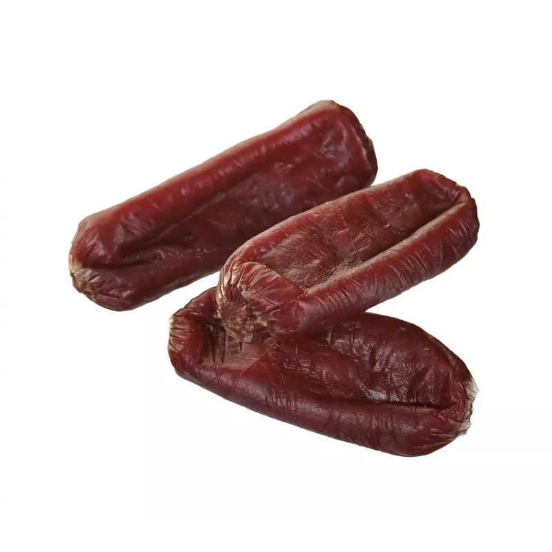 Suņu gardumi PETITTO Mīkstās liellopu gaļas desiņas 500 g — mīkstie treniņu našķi, 33% olbaltumvielu, 4% tauku, bez lipekļa un bez cukura
