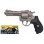 Metāla rotaļlietu revolveris Pulio Police 33/0 (modelis 15533) — metāla konstrukcija, šauj rotaļlietu šāviņus
