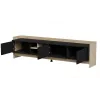 Cama RTV PORTO 3D Skapis 190x38x50 ozols/melns