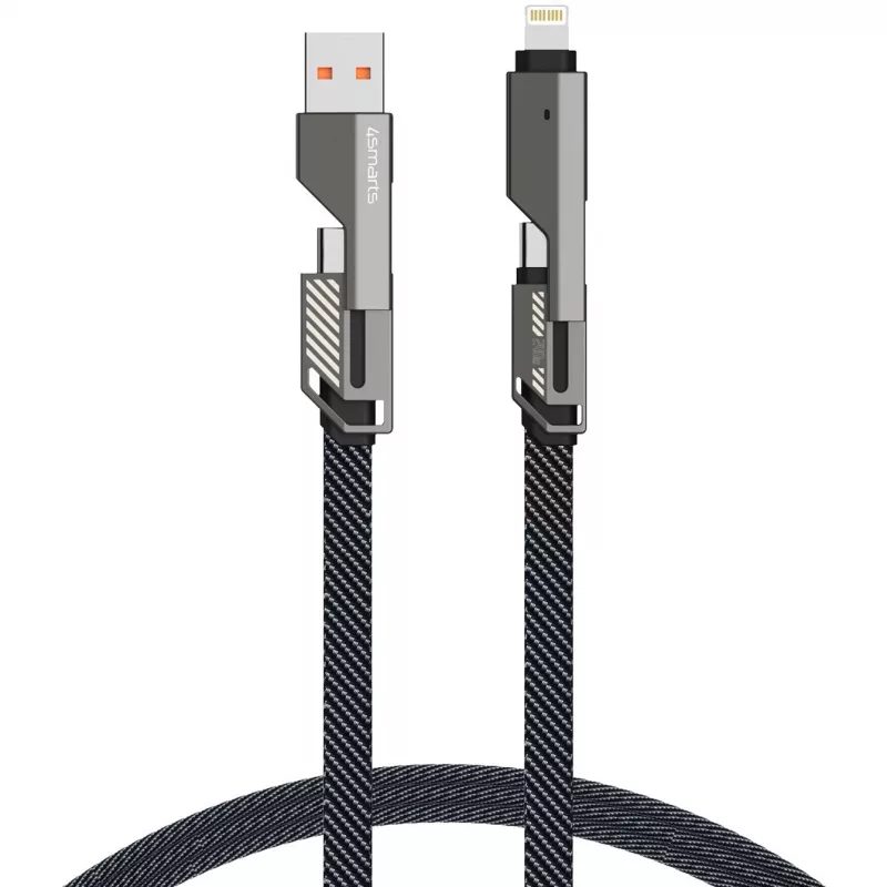 4smarts USB-C kabelis ComboCord Flat 240W+ Atslēgu piekariņš - Kabelis - Digitāls/Dati