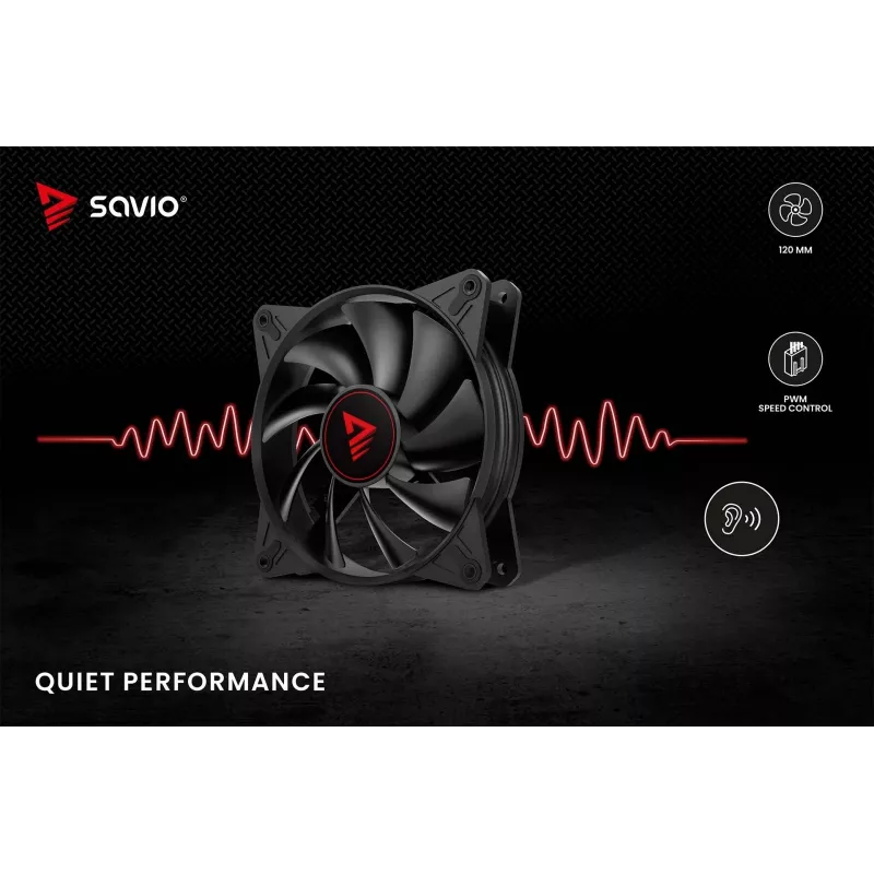 SAVIO SAVGBLADE 120mm PWM korpusa ventilators