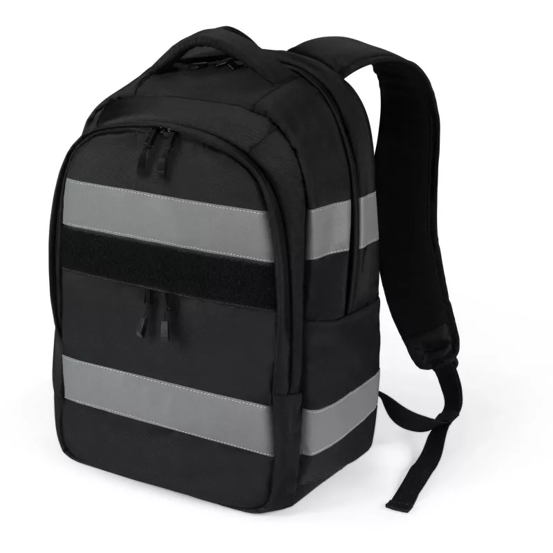 DICOTA Hi-Vis V2 mugursoma, melna, 320 x 220 x 455 mm, PET, TPU