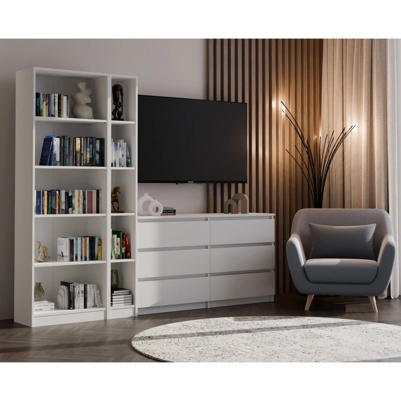top e shop grāmatplaukts REGAŁ R25 25 cm balts — vienas sekcijas grāmatplaukts