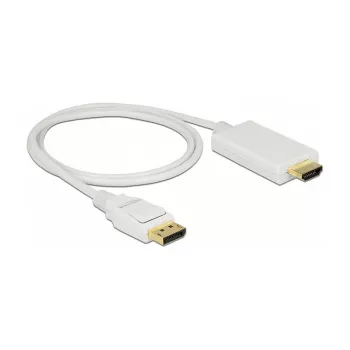Video kabeļa adapteris DeLOCK 83817 1m DisplayPort HDMI Balts
