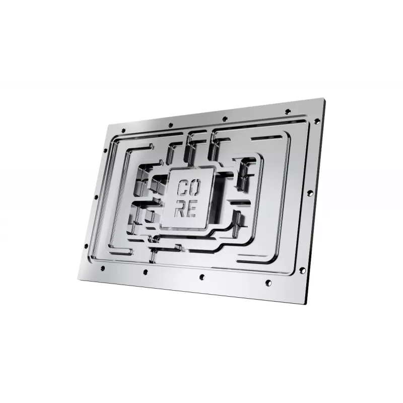 Aizmugures plāksne Alphacool 10269 akrils alumīnijs hroms varš neilons melna 155.5x235.9x34mm