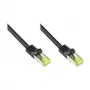 RJ45 komutācijas kabelis ar Cat.7 neapstrādāto kabeli un aizbīdņa aizsardzību (RNS®), S/FTP, PiMF, halogēnbrīvs, 600 MHz, OFC, melns, 2 m, Good Connections® (8070R-020S)