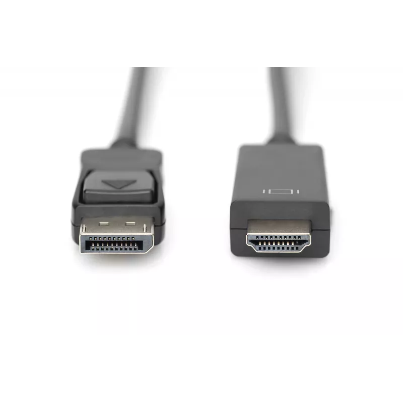 Adapterkabelis Displayport 1.2 ar fiksatoru 4K 60Hz UHD Tip DP/HDMI A M/M melns 2 m