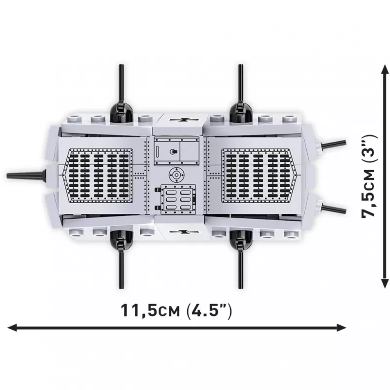 COBI Sturmpanzerwagen A7V būvkomplekts — 119 gabali, ieteicamais vecums 5+, sudraba krāsā