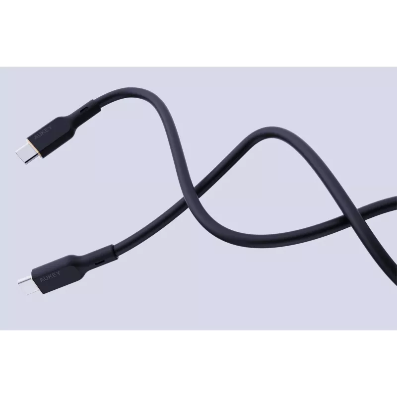 AUKEY CB-SCC241 USB-C Power Delivery PD 240W 5A 20V 1m Nylon Melns - D