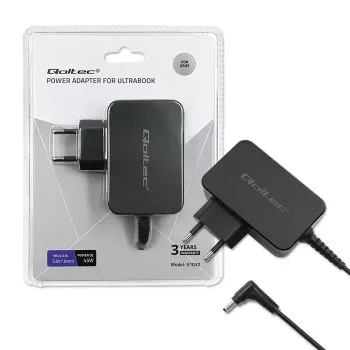 Barošanas adapteris Qoltec 51032 45W iekštelpām melns klēpjdatoriem