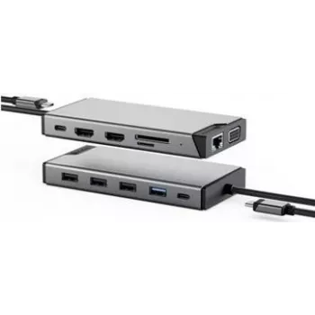 Dokstacija ALOGIC DUCDDV3V2 12-in-1 trīskāršais displejs USB-C ar strāvas piegādi un daudzportu savienojamību