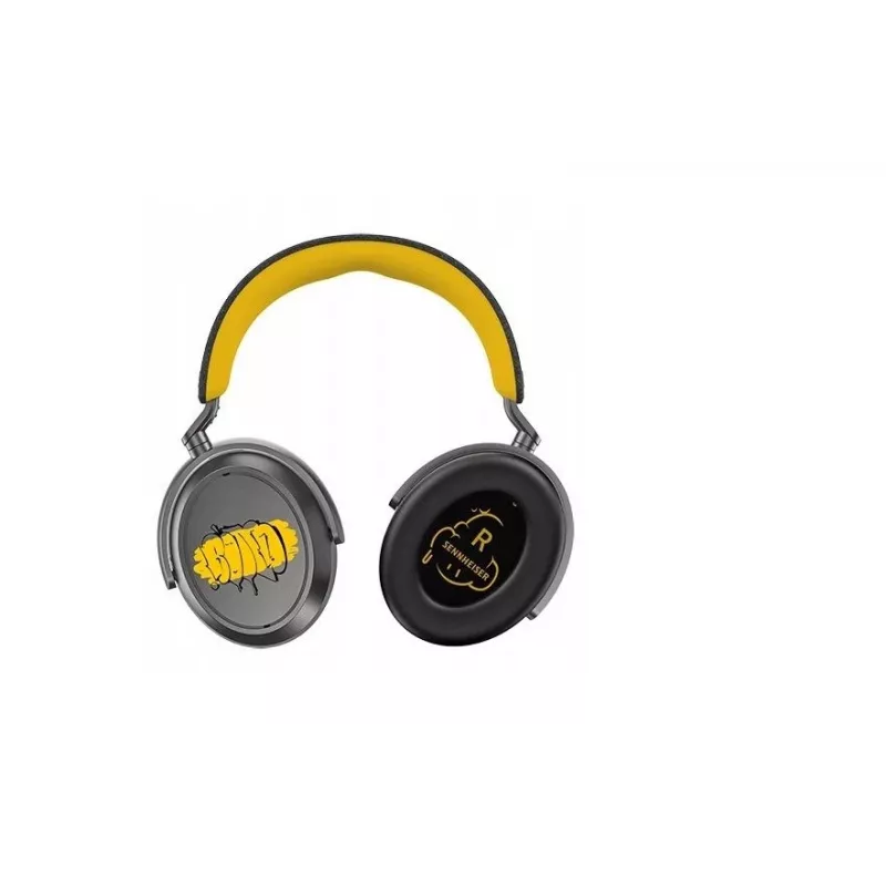 Austiņas Sennheiser Momentum 4 Wireless 80th Anniversary Edition — Bluetooth 5.2, 20 h baterija, ANC, 3,5 mm, apkārtauss, dzeltenas