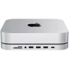 Satechi USB Type-C alumīnija statīvs un centrmezgls Apple Mac mini (sudraba)