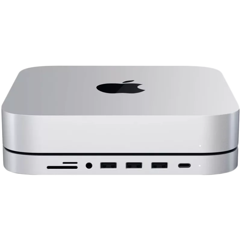 Satechi USB Type-C alumīnija statīvs un centrmezgls Apple Mac mini (sudraba)