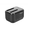 Cietā diska dokstacija 2,5/3,5 USB 3.0 Natec Kangaroo Dual, klonēšanas funkcija, strāvas adapteris