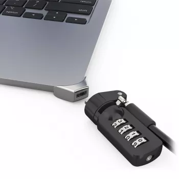 Compulocks Ledge adapteris MacBook Air 15 collu M2 M3 kombinācijas kabeļa slēdzenei sudraba krāsā