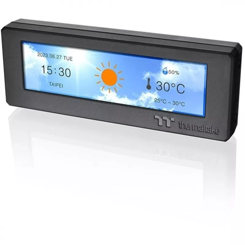 Thermaltake 3.9 collu LCD ekrāna komplekts melns priekš Tower 300 sērijas un Ceres 330 Hydrangea Blue