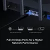Galda maršrutētājs MERCUSYS MR47BE — Trīsjoslu Wi‑Fi 7 (2,4/5/6 GHz), 9300 Mbps, 3× RJ‑45, 2,5 GbE, 6 ārējās antenas