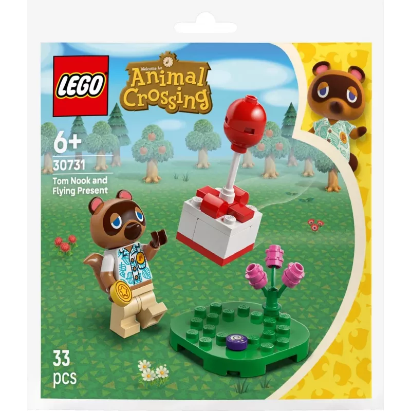 30731 Animal Crossing Tom Nook un Balonu Dāvana, Konstrukcijas rotaļlieta Polimais