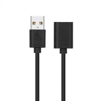 USB pagarinātājs AM-AF 1,8 m melns