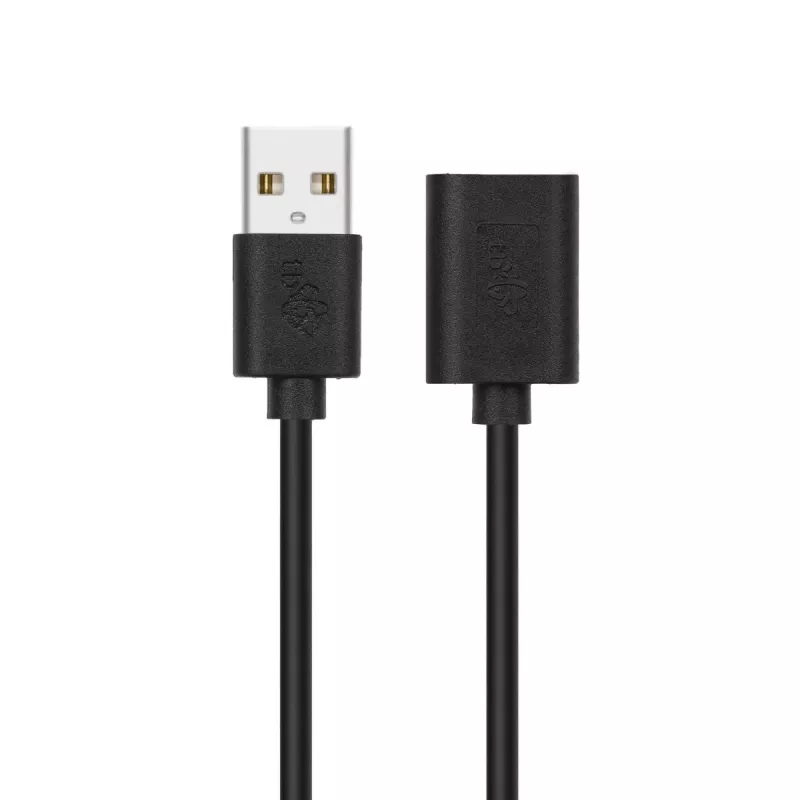USB pagarinātājs AM-AF 1,8 m melns