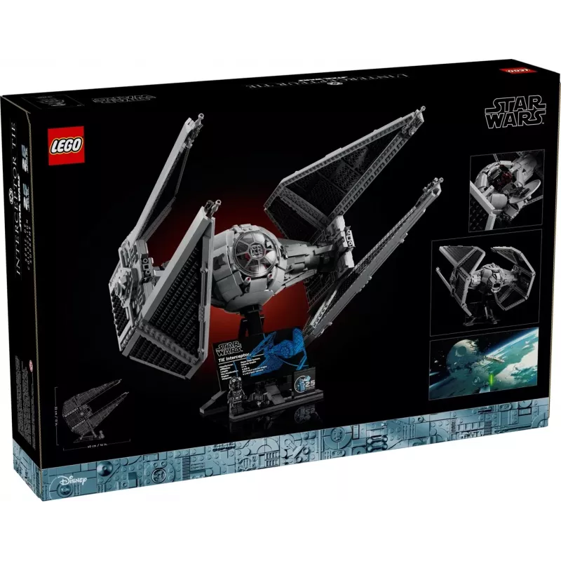 LEGO Star Wars Tie Interceptor model 75382 — detalizēts zvaigžņu iznīcinātāja būvējums, 1931 gab., 18+