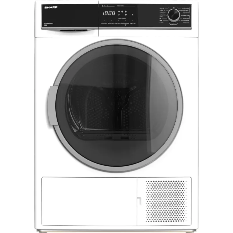 Sharp KD-HHH8S8GW3-DE veļas žāvētājs Brīvstāvoša Ielādēšana no priekšas 8 kg Balts