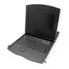 Plauktu konsole VALUE 26.99.0163 — 17 collas (43,2 cm) 1280×1024, USB tastatūra un pele, 1U, melna