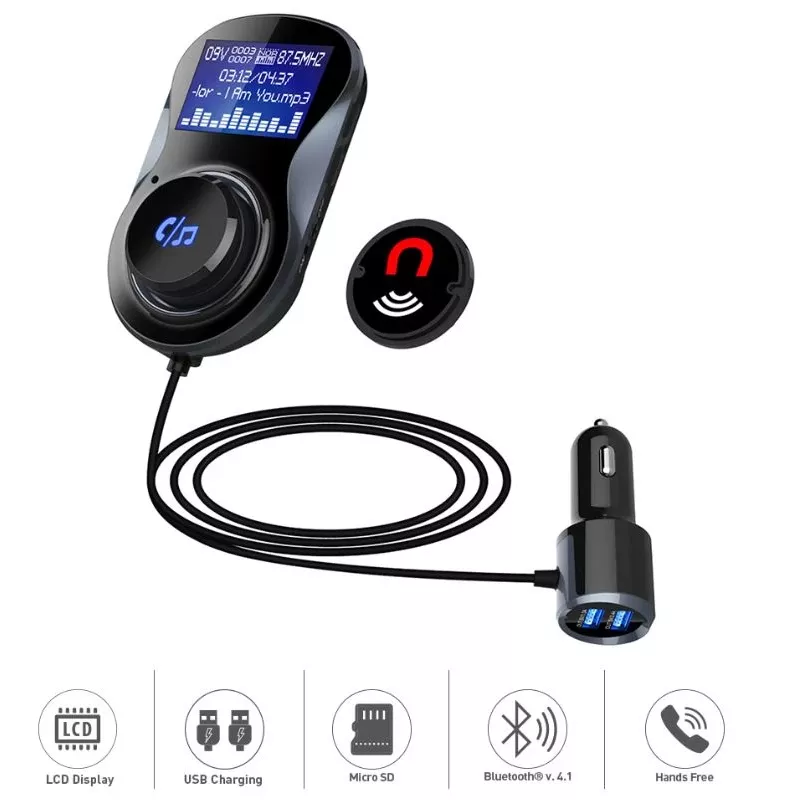 Tellur FMT-B4 Bluetooth FM raidītājs, microSD, melns