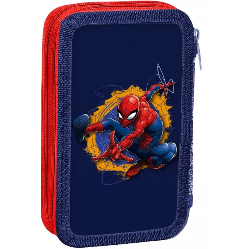 Penālis Kids Euroswan ar 2 rāvējslēdzējiem un aksesuāriem Spiderman sarkanzils