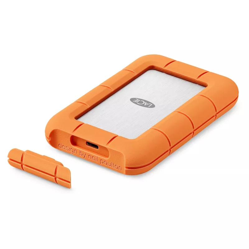 Ārējais cietais disks LaCie STND1000400 1TB USB Type-C 3.2 Gen 1 pelēks oranžs
