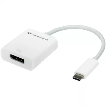 USB Adapter, USB-C spraudnis > DisplayPort ligzda (balts, 11 cm)