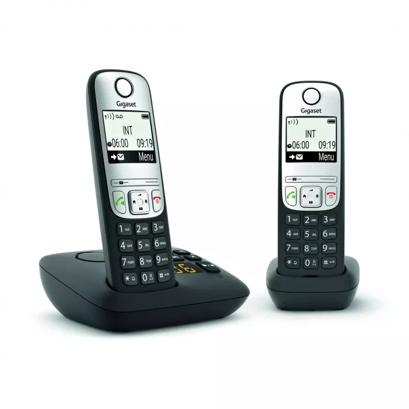 Bezvadu telefons Gigaset A690 A Duo melns