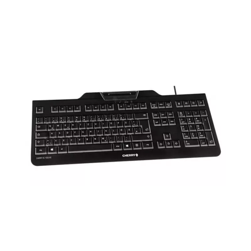 CHERRY KC 1000 SC tastatūra USB QWERTZ Šveices Melna