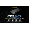 Pārnēsājams ārējais akumulators Nitecore CARBO 10000 — litija jonu 10000 mAh, 38 W PD, USB‑A + USB‑C, pelēks