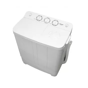 Pusautomātiskā veļas mazgājamā mašīna Ravanson XPB-700 — ar augšējo ielādi, 4 kg ietilpība, 1400 apgr./min centrifūga, balta