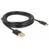 USB kabelis DeLOCK 85209 USB 2.0 3 m USB A USB C Melns