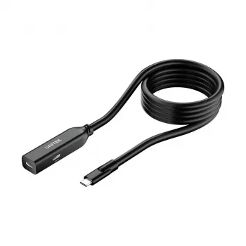Paplašinātāja kabelis Unitek U1335ABK01 USB-C vīr. uz siev., 10 Gbps, 5 m, melns
