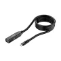 Paplašinātāja kabelis Unitek U1335ABK01 USB-C vīr. uz siev., 10 Gbps, 5 m, melns